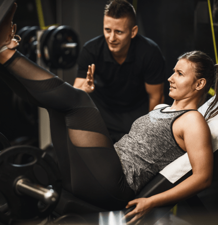 Training together — illustrative fitness photograph